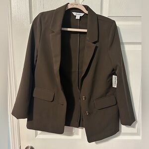 Relaxed Suit Blazer in brown